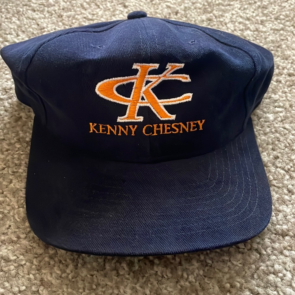 Kenny Chesney Strapback Hat Navy KC Orange